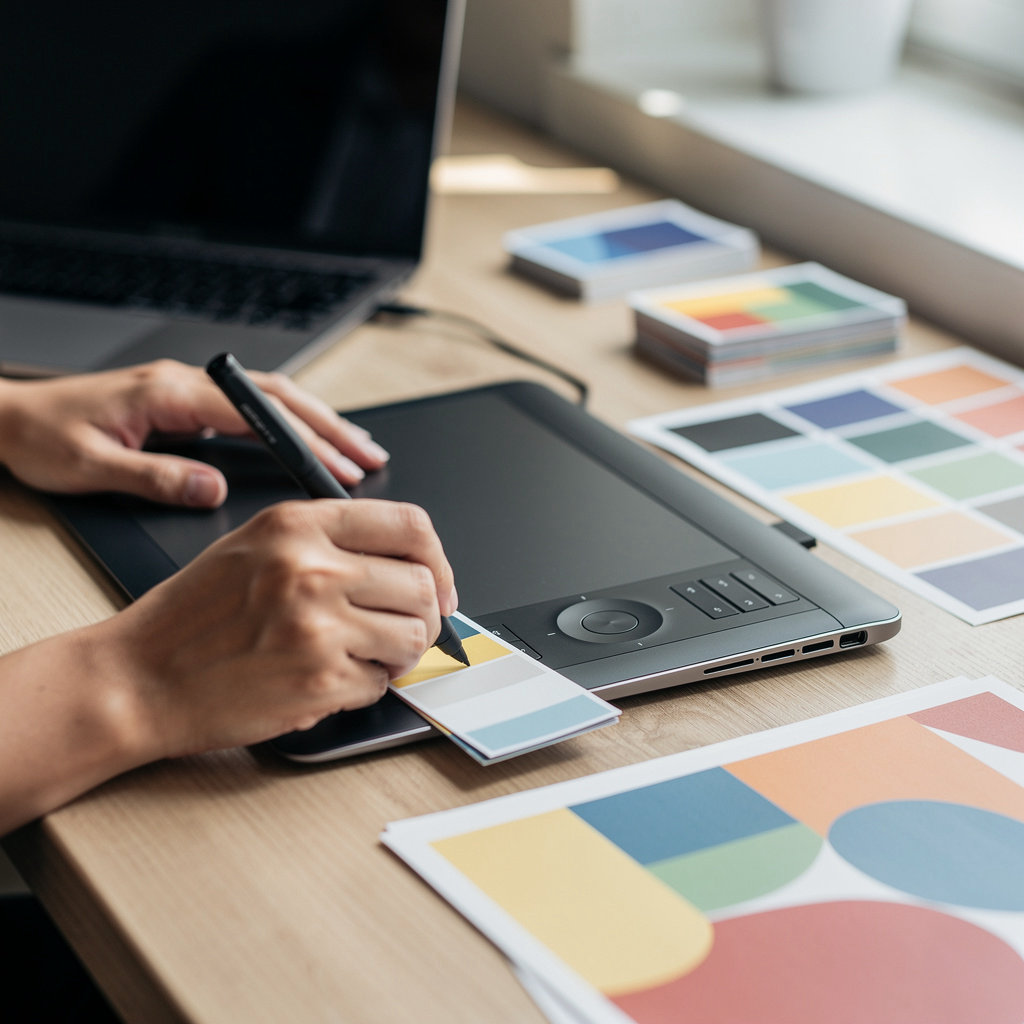 POSITIVE APPROACH graphic design portfolio showcasing logo and brochure samples for Buffalo clients